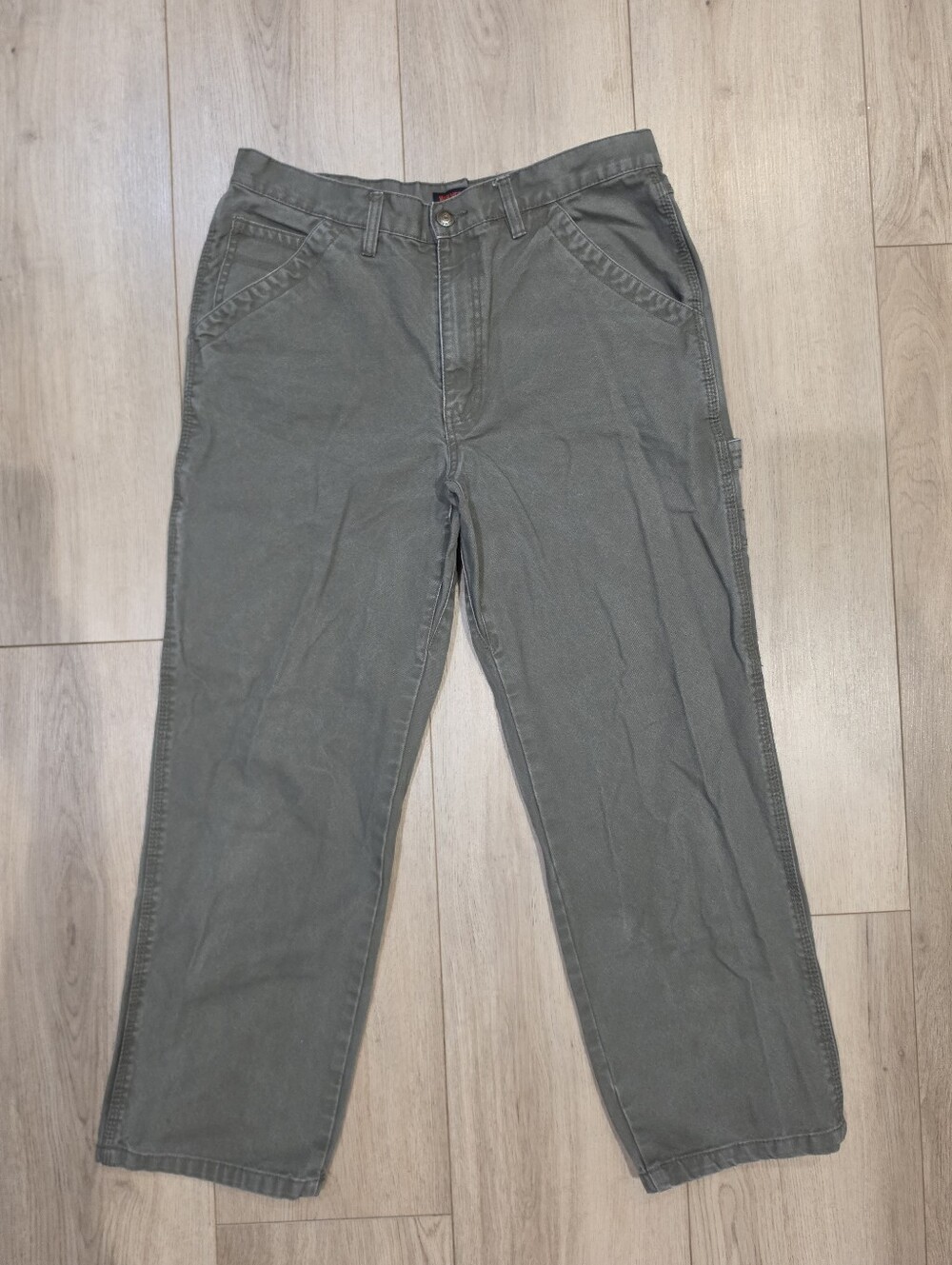 Wolverine Men’s 34x30 Canvas Carpenter Work Pants Utility Gray Olive